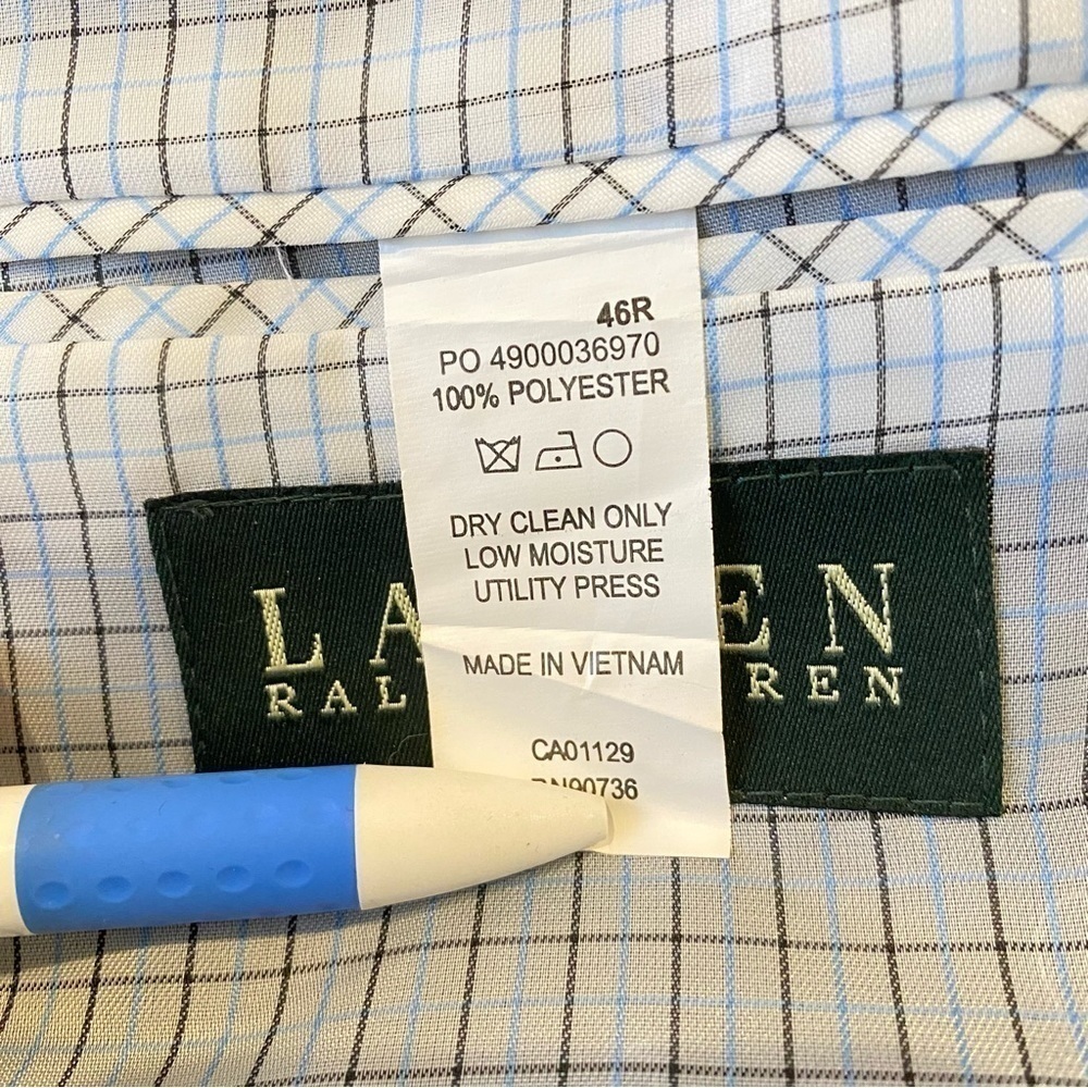 Lauren Ralph Lauren Men's size 46R sport coat blazer gray soft flexible lined - Picture 8 of 9